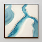 Tideline Whisper – blue coastal canvas wall art print by Aspire Prints