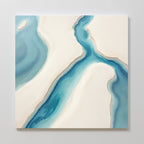 Tideline Whisper – blue coastal canvas wall art print by Aspire Prints