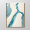 Whispering Tides – blue coastal canvas wall art print by Aspire Prints