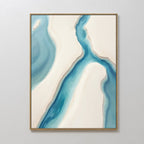 Whispering Tides – blue coastal canvas wall art print by Aspire Prints