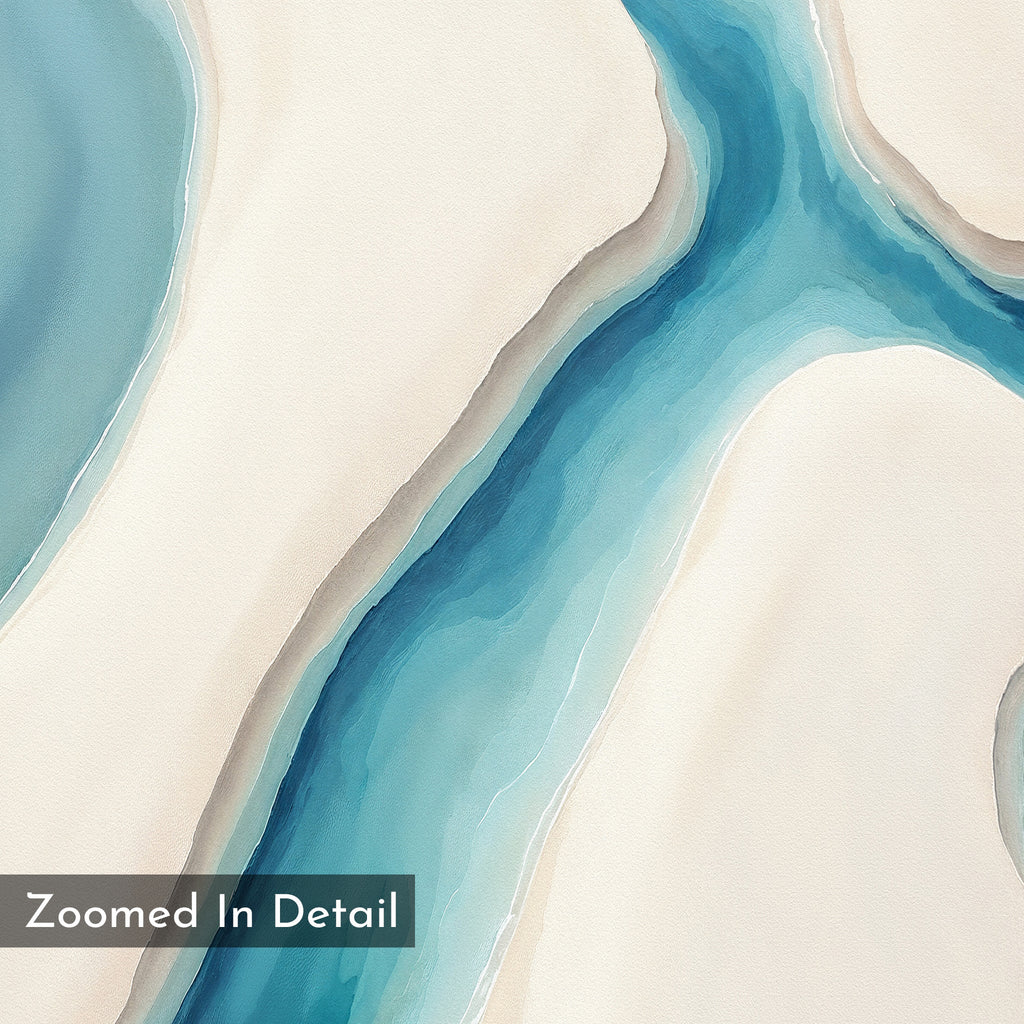 Whispering Tides – blue coastal canvas wall art print by Aspire Prints