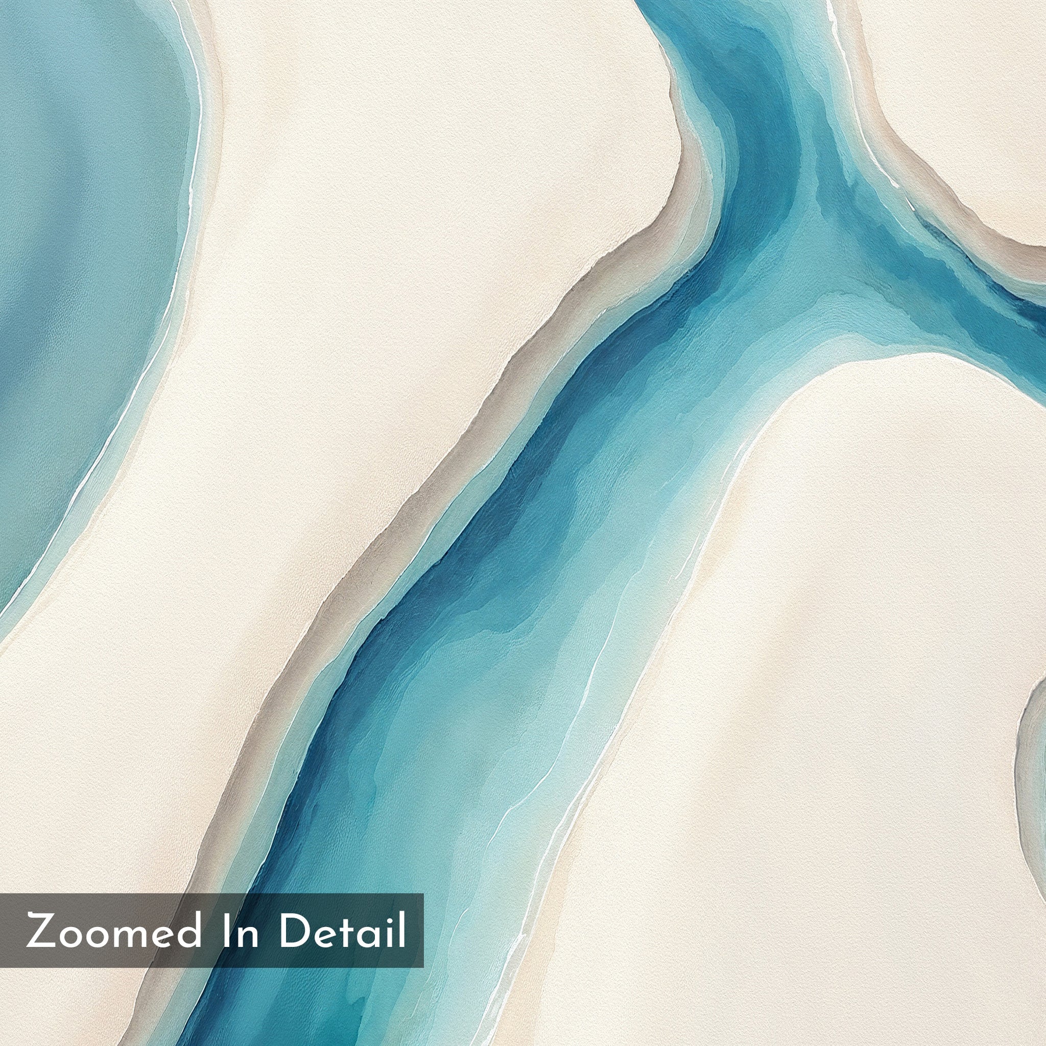 Whispering Tides – blue coastal canvas wall art print by Aspire Prints