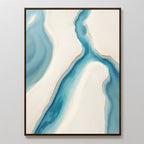 Whispering Tides – blue coastal canvas wall art print by Aspire Prints