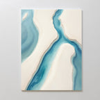 Whispering Tides – blue coastal canvas wall art print by Aspire Prints