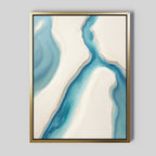 Whispering Tides – blue coastal canvas wall art print by Aspire Prints