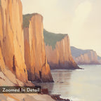 Amber Bluffs Reverie – earthy brown vintage canvas wall art print by Aspire Prints
