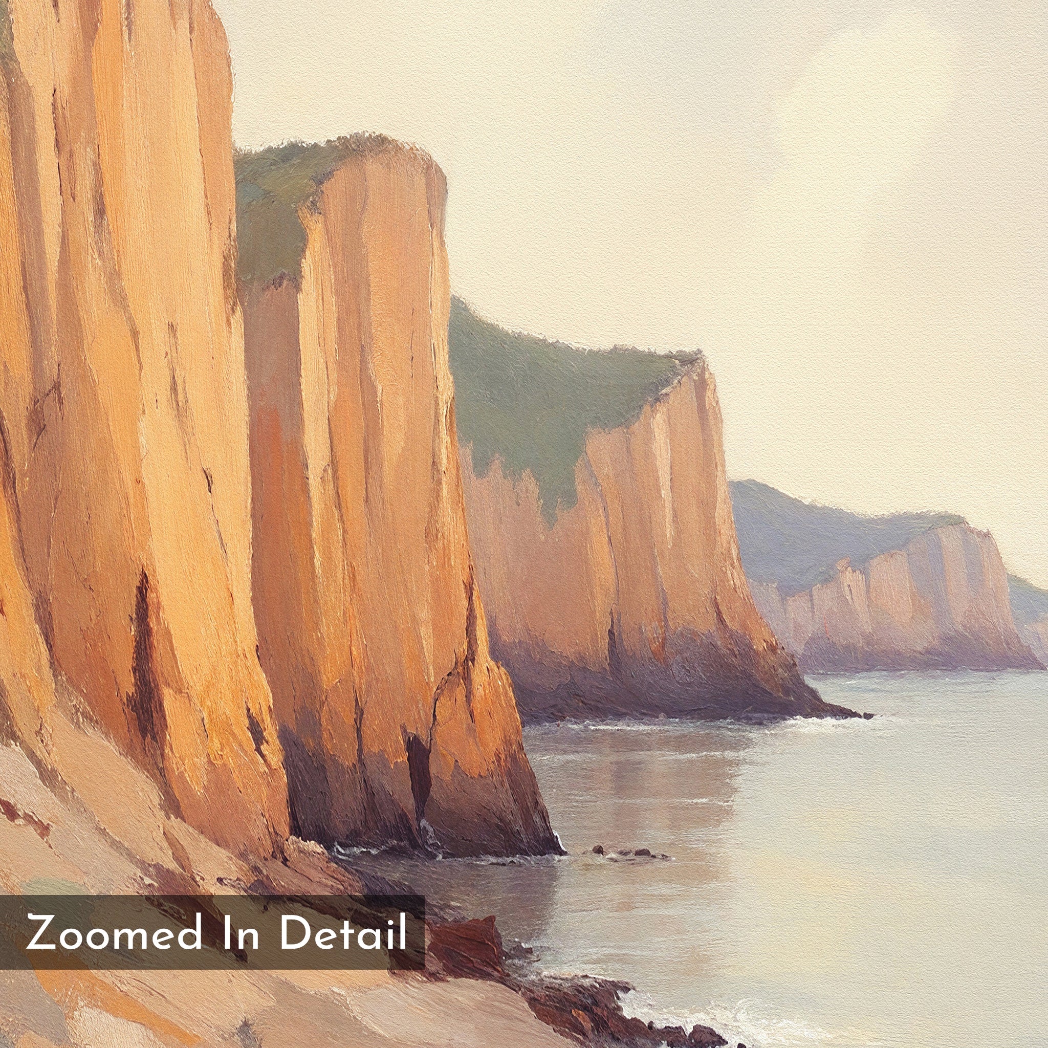 Amber Bluffs Reverie – earthy brown vintage canvas wall art print by Aspire Prints