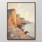 Amber Bluffs Reverie – earthy brown vintage canvas wall art print by Aspire Prints