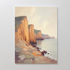 Amber Bluffs Reverie – earthy brown vintage canvas wall art print by Aspire Prints