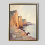 Amber Bluffs Reverie – earthy brown vintage canvas wall art print by Aspire Prints