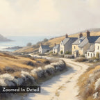 Whispers of the Golden Coast – golden yellow vintage canvas wall art print by Aspire Prints