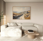 Whispers of the Golden Coast – golden yellow vintage canvas wall art print by Aspire Prints
