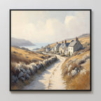 Whispers of the Golden Coast Canvas Print – golden yellow vintage canvas wall art print by Aspire Prints