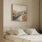 Whispers of the Golden Coast Canvas Print – golden yellow vintage canvas wall art print by Aspire Prints