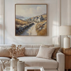 Whispers of the Golden Coast Canvas Print – golden yellow vintage canvas wall art print by Aspire Prints