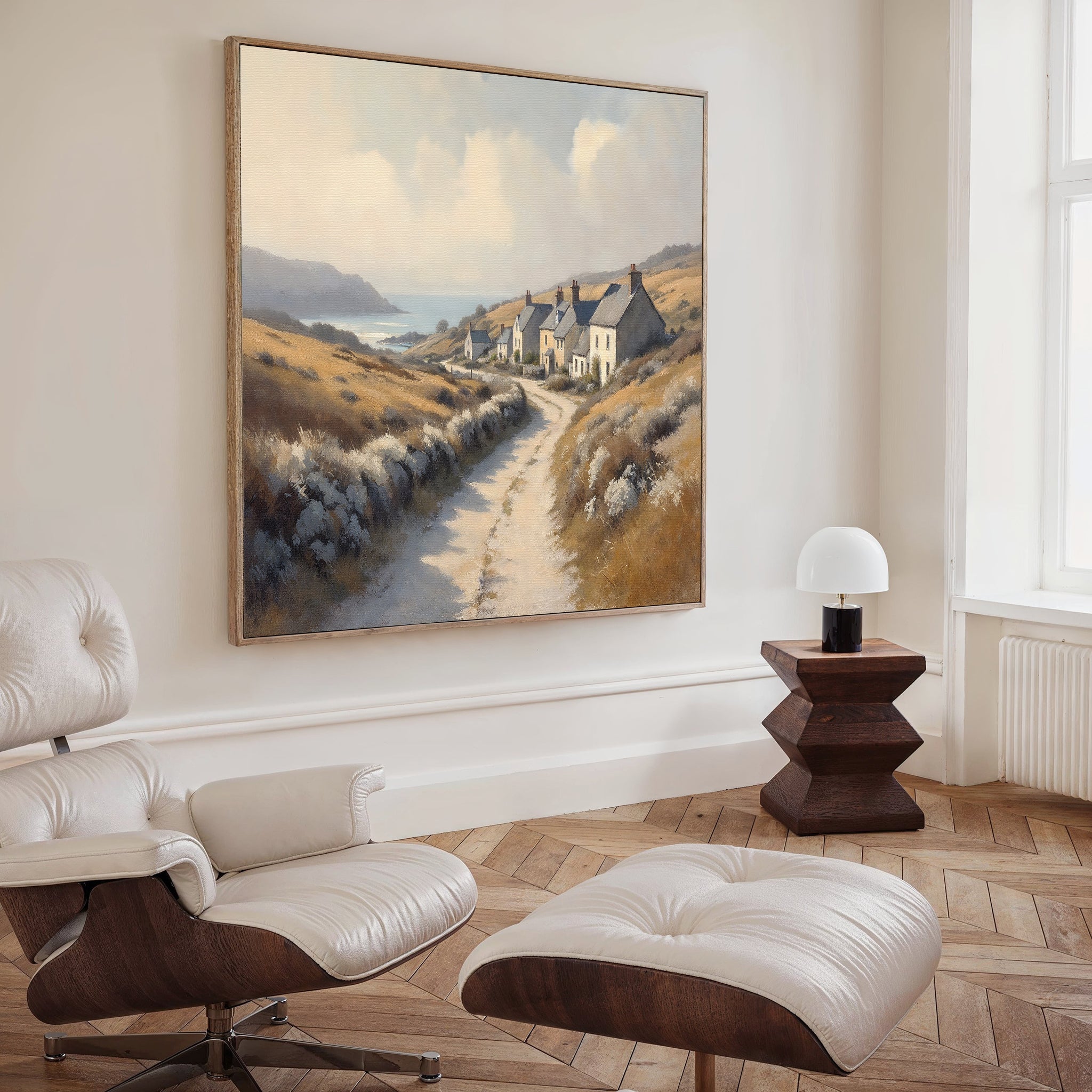 Whispers of the Golden Coast Canvas Print – golden yellow vintage canvas wall art print by Aspire Prints