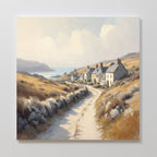 Whispers of the Golden Coast Canvas Print – golden yellow vintage canvas wall art print by Aspire Prints
