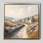 Whispers of the Golden Coast Canvas Print – golden yellow vintage canvas wall art print by Aspire Prints