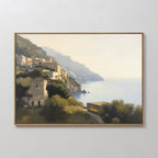 Amalfi Whispers – green vintage canvas wall art print by Aspire Prints