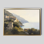 Amalfi Whispers – green vintage canvas wall art print by Aspire Prints
