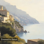 Amalfi Whispers – green vintage canvas wall art print by Aspire Prints