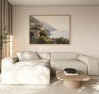 Amalfi Whispers – green vintage canvas wall art print by Aspire Prints