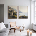 Amalfi Whispers – Set of 2 Canvas Prints set of 2 – green vintage canvas wall art by Aspire Prints