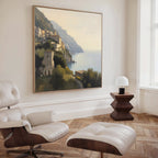 Amalfi Whisper – green vintage canvas wall art print by Aspire Prints