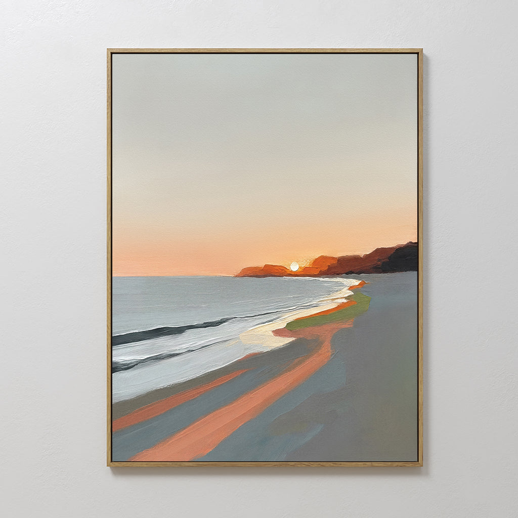 Where the Tide Sighs – multicolour abstract canvas wall art print by Aspire Prints
