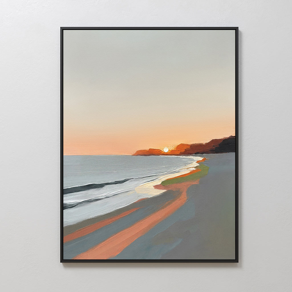 Where the Tide Sighs – multicolour abstract canvas wall art print by Aspire Prints