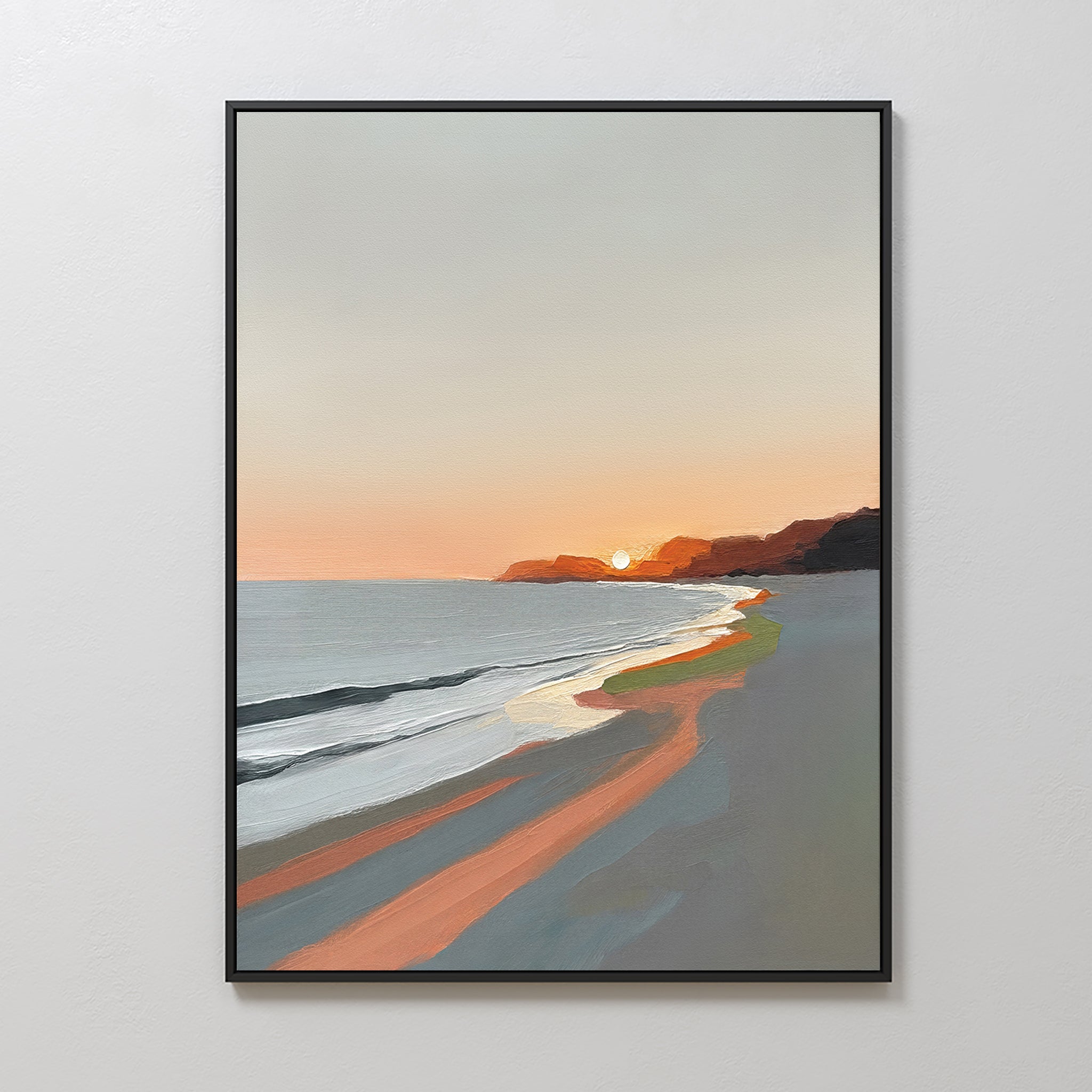 Where the Tide Sighs – multicolour abstract canvas wall art print by Aspire Prints