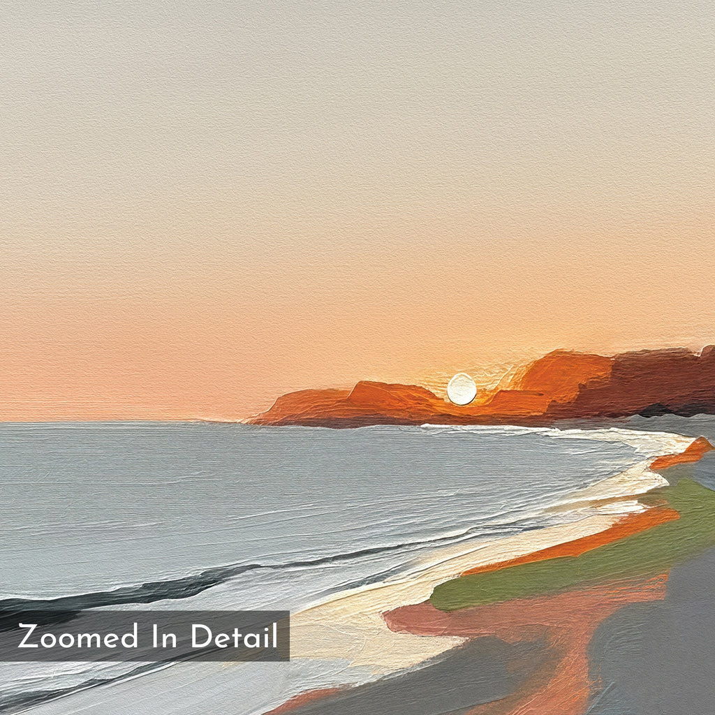 Where the Tide Sighs – multicolour abstract canvas wall art print by Aspire Prints