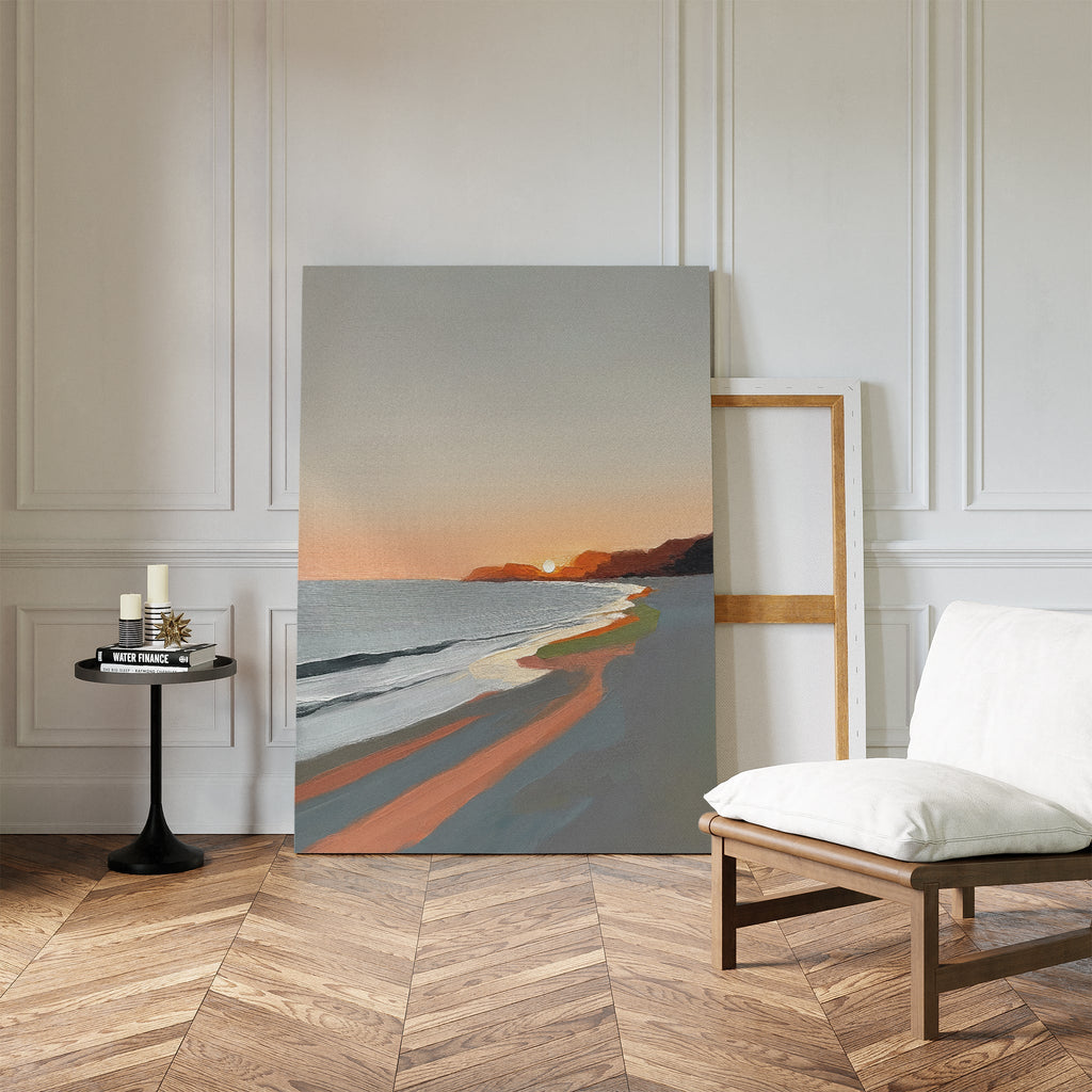 Where the Tide Sighs – multicolour abstract canvas wall art print by Aspire Prints