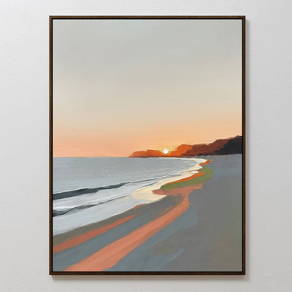 Where the Tide Sighs – multicolour abstract canvas wall art print by Aspire Prints