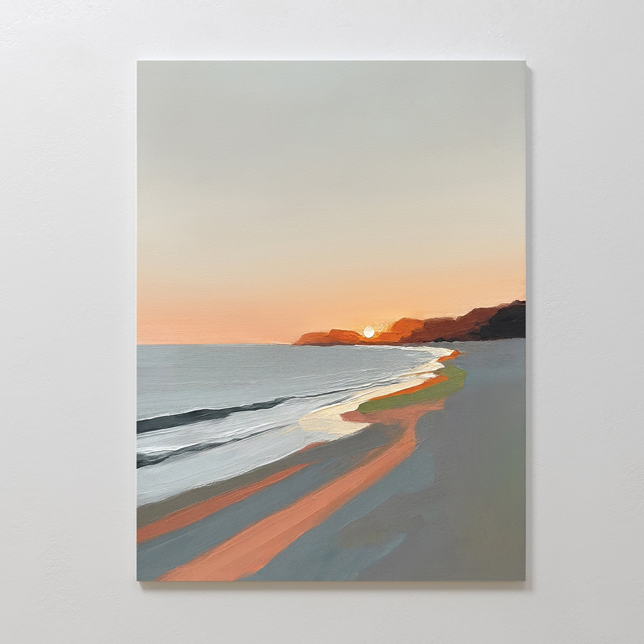 Where the Tide Sighs – multicolour abstract canvas wall art print by Aspire Prints