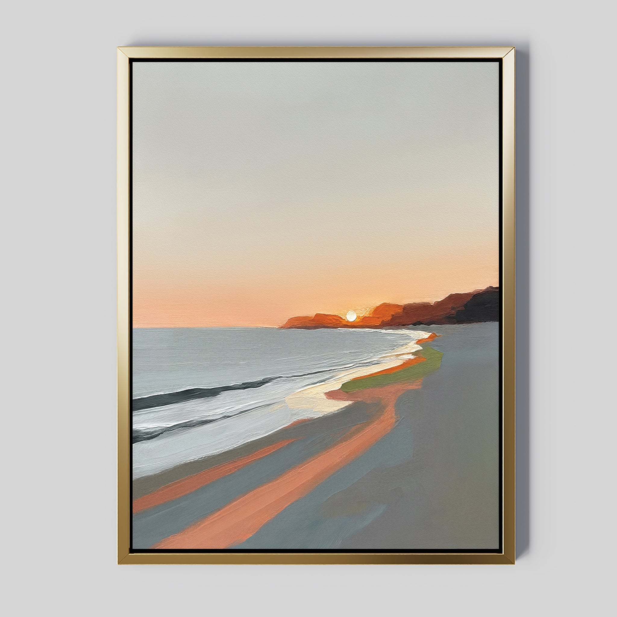 Where the Tide Sighs – multicolour abstract canvas wall art print by Aspire Prints