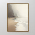 Whispers of the Shore – beige and white coastal canvas wall art print by Aspire Prints