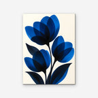 Cobalt Tulips Canvas Art - Vertical – Stretched Canvas Only on white background