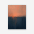 Coral Horizon Canvas Art - Vertical – Stretched Canvas Only on white background