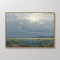 Whispers in Cornflower Blue – blue vintage canvas wall art print by Aspire Prints