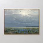 Whispers in Cornflower Blue – blue vintage canvas wall art print by Aspire Prints