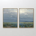 Where the Wildflowers Wander – Set of 2 Canvas Prints set of 2 – blue vintage canvas wall art by Aspire Prints