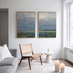 Where the Wildflowers Wander – Set of 2 Canvas Prints set of 2 – blue vintage canvas wall art by Aspire Prints