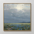 Whispers in Cornflower Blue – blue vintage canvas wall art print by Aspire Prints