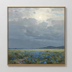 Whispers in Cornflower Blue – blue vintage canvas wall art print by Aspire Prints