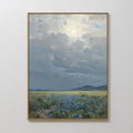 Whispers of the Cornflower Meadow Canvas Print – blue vintage canvas wall art print by Aspire Prints