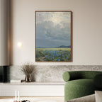 Whispers of the Cornflower Meadow Canvas Print – blue vintage canvas wall art print by Aspire Prints