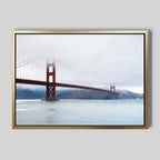 Crimson Passage – blue vintage canvas wall art print by Aspire Prints