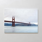 Crimson Passage – blue vintage canvas wall art print by Aspire Prints
