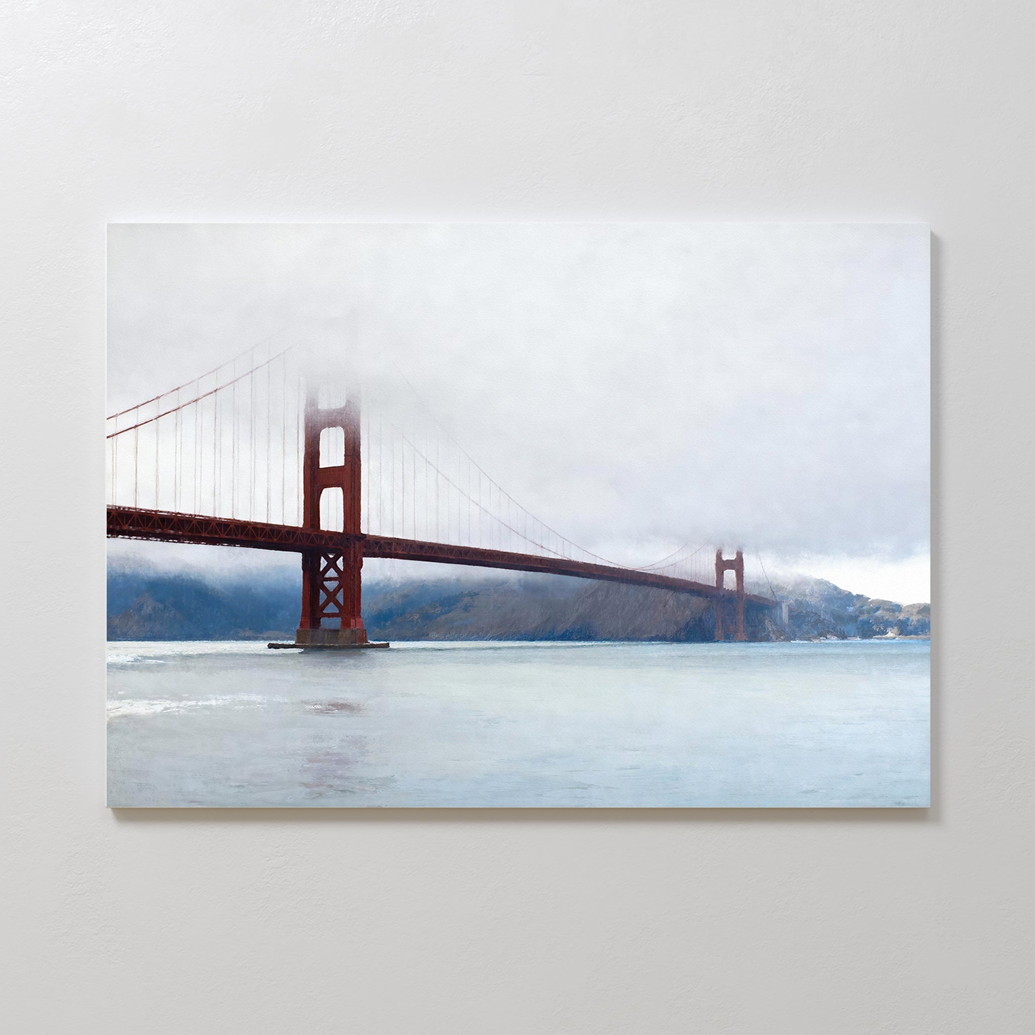 Crimson Passage – blue vintage canvas wall art print by Aspire Prints